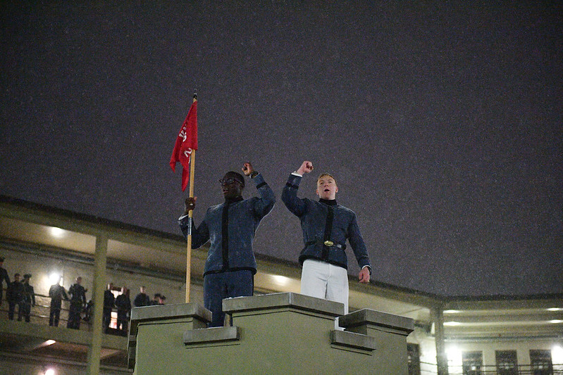 1st Class President leads the Old Yell.