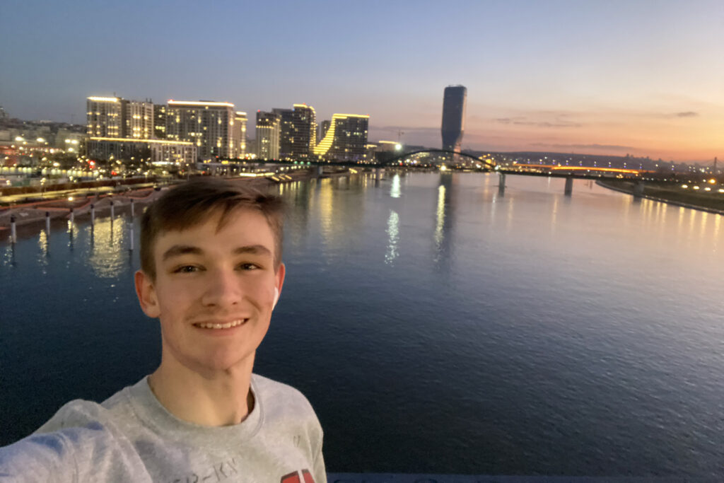 Kaiden Minter ’26, an international studies major, is spending spring semester studying with the Faculty of Political Science at the University of Belgrade in Serbia.