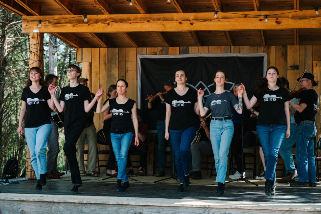 Traditional Irish dancers perform on stage