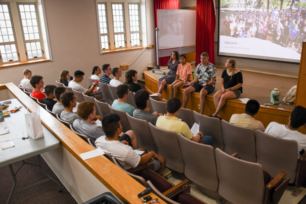 Cadets in a classroom during the Summer Transition Program.