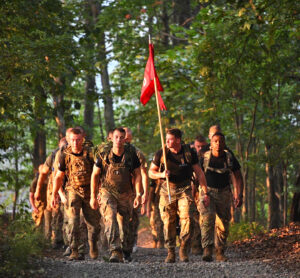 Sebastian Ramirez leads the corps to the peak of the mountain.