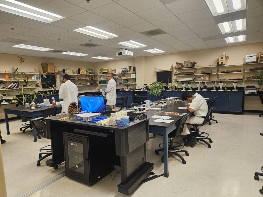 Cadets in the cell and molecular biology course complete BCSI evaluations.