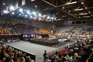 Cadets commission into their respective branches.