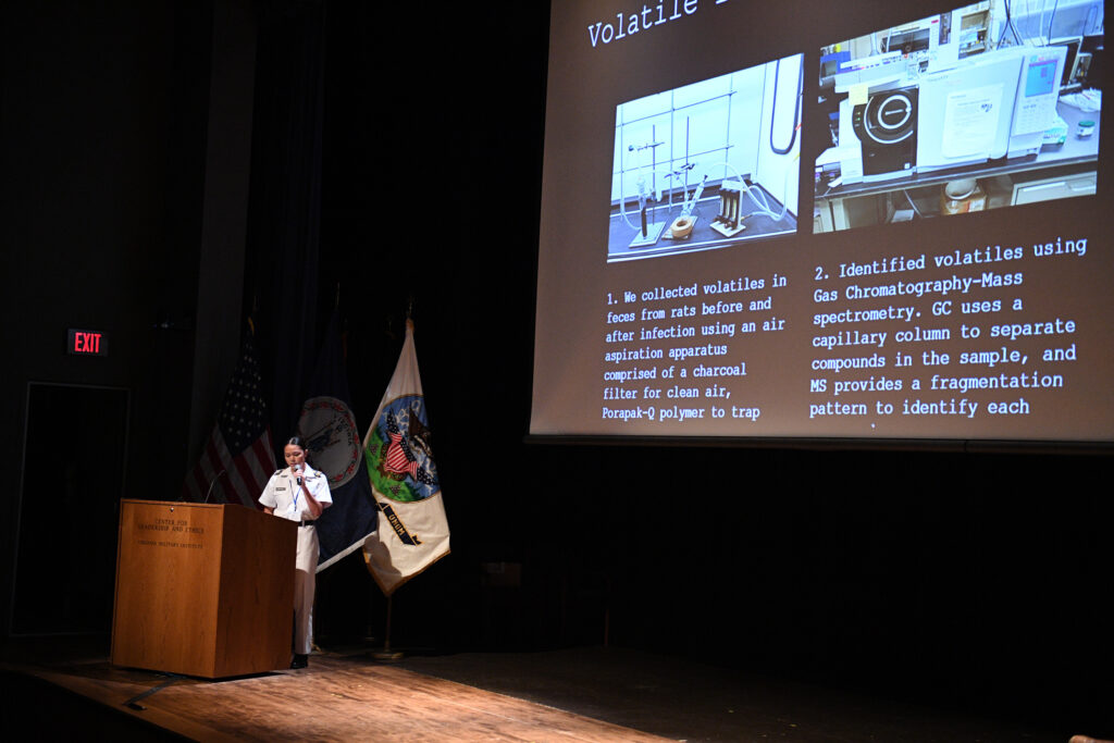 The Department of Biology at Virginia Military Institute hosted a joint meeting of the Helminthological Society of Washington and the Southeastern Society of Parasitologists in April. Over 100 biologists met in Marshall Hall.