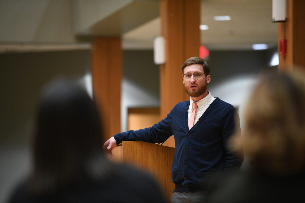 Retired U.S. Navy Lt. Brad Snyder, gold medal winning swimmer from the 2012 Paralympic Games, recently shared his journey from the battlefield in Afghanistan to the winner’s podium as the final speaker of the Courageous Leadership Speaker Series, presented by VMI's Center for Leadership and Ethics.