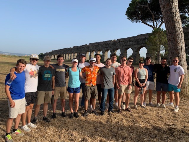 Cadets participating in the VMI Engineering Summer Study Abroad program in Rome.