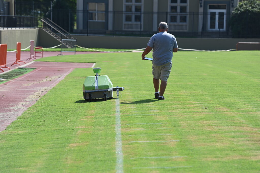 VMI's football and soccer teams will be playing on newly sodded fields this year. Alumni Memorial Field at Foster Stadium and Patchin Field were both sodded over the summer with Tahoma 31 Bermuda grass, known for its exceptional tolerance to cool temperatures, as well as wear and tear.
