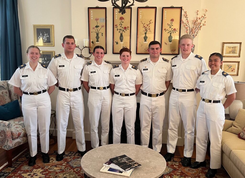 Brig. Gen. Robert W. Moreschi honored seven exceptional cadets at VMI who are recipients of the prestigious Peay Merit Scholarship. The scholarship is awarded to cadets who demonstrate exceptional leadership, academic excellence, athletic commitment, and an interest in national service.
