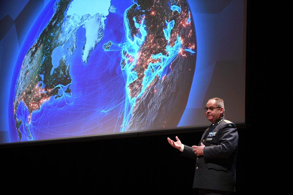 Swedish Armed Forces Chief of Defense Staff, Lt. Gen. Michael Claesson, along with several of his staff members, visited Virginia Military Institute recently, during his brief visit to the United States.