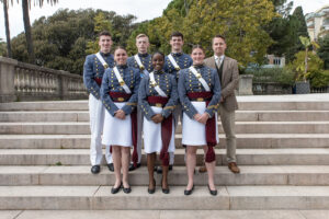 Team of cadet in Sanremo, Italy to participate in the annual International Competition on the Law of Armed Conflict.
