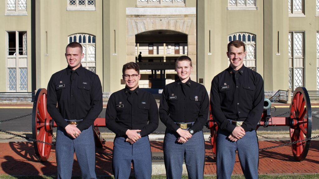 Left to Right: Aidan Simmons ’23, Aidan Rice ’23, Sarah Robertson ’23, and Conner Jorgensen ’23.