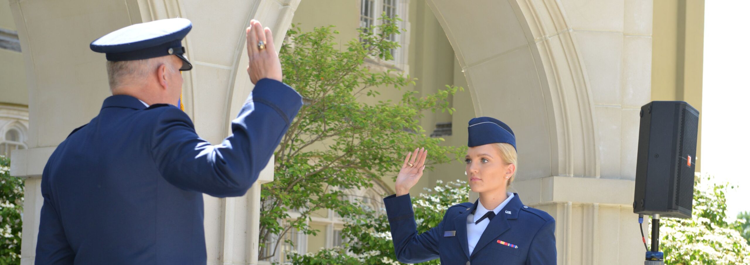 A commissioned Air Force ROTC graduate.