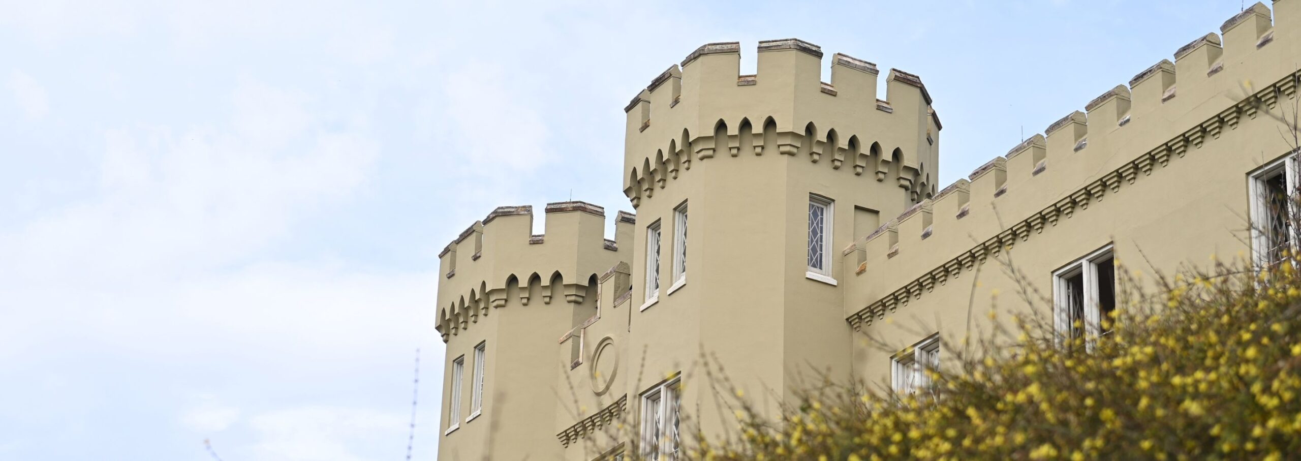 The turret of barracks at Virginia Military Institute.