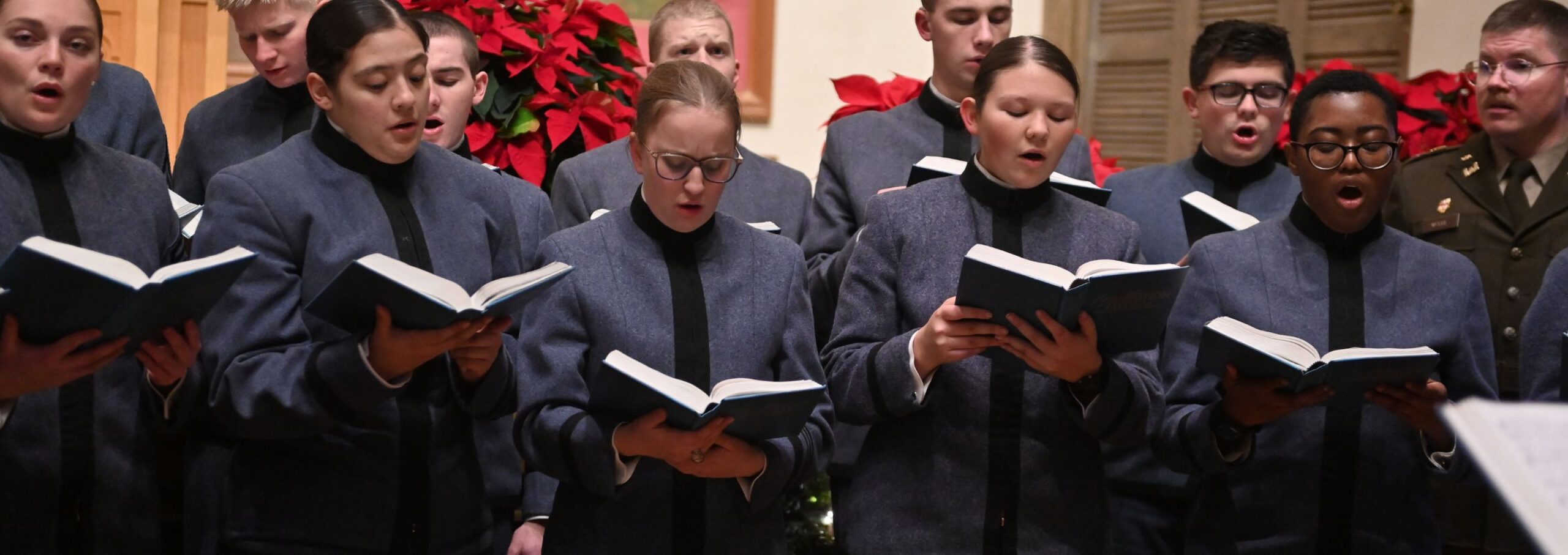 Cadets singing in Glee Club.