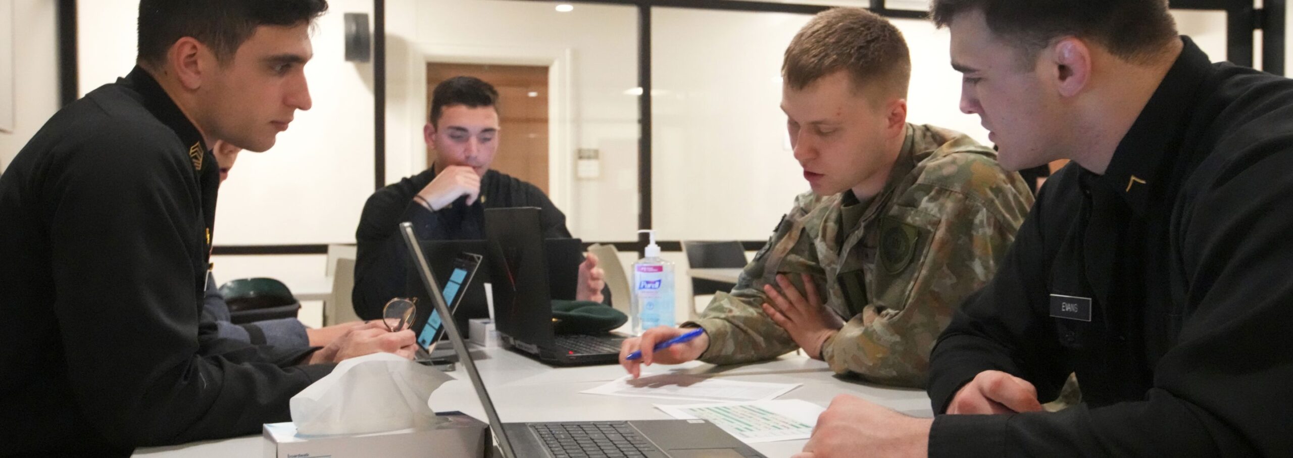 Students study for class.